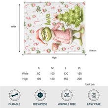 Load image into Gallery viewer, Personalized Grinch Christmas Blanket Custom Name Gift

