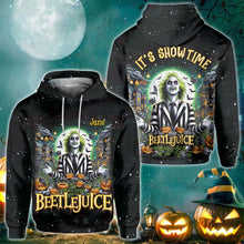 Load image into Gallery viewer, Personalized Beetlejuice All Over Shirt Custom Name Halloween Gift
