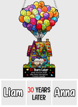 Load image into Gallery viewer, Personalized Balloon House Suncatcher Ornament Unique Gift for Anniversary
