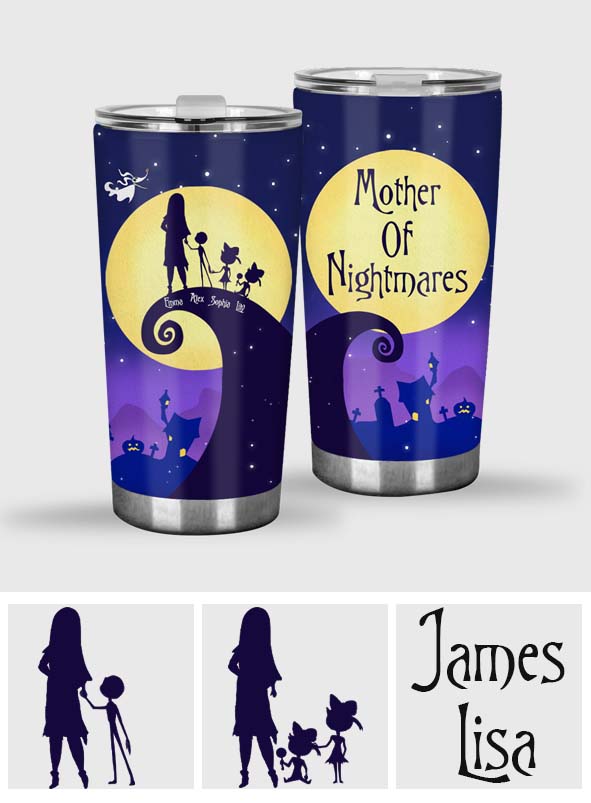 Personalized Mother Of Nightmares Tumbler Custom Name Gift for Mom