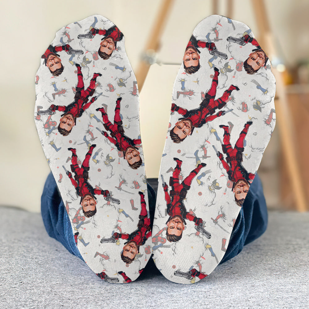 Personalized Funny Socks Custom Face Gift for Nerds