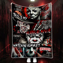 Load image into Gallery viewer, Personalized Horror Movie Watching Blanket Custom Name Gift
