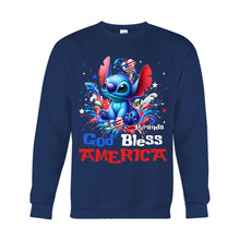 Load image into Gallery viewer, Personalized God Bless America T-Shirt &amp; Hoodie for July 4th Gift
