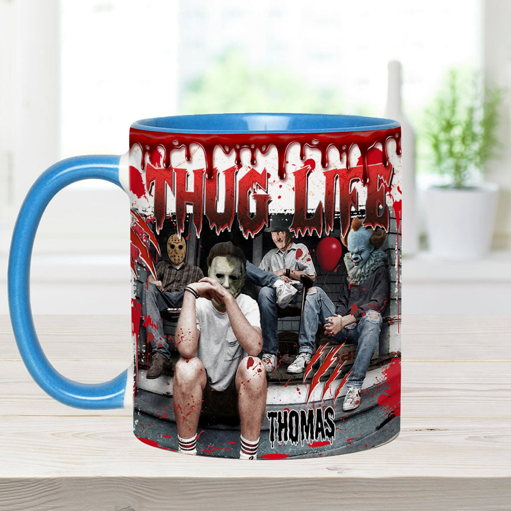 Personalized Thug Life Accent Mug Custom Name Gift for Halloween