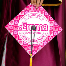 Load image into Gallery viewer, Personalized Graduation Cap Topper Pink Doll Theme Gift for Daughter
