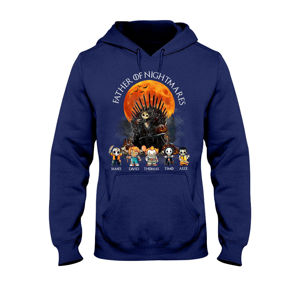 Personalized Father T-Shirt and Hoodie with 4 Character Design