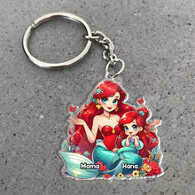 Load image into Gallery viewer, Personalized Mom &amp; Daughter Keychain Custom Name Gift for Mother's Day
