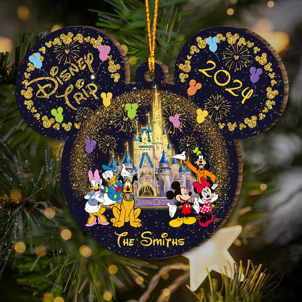 Personalized Disney Family Trip Mouse Ornament Custom Photo Gift