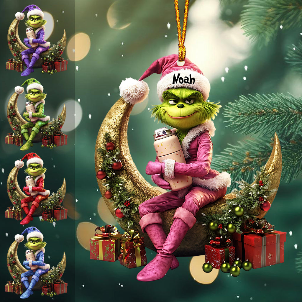 Personalized Naughty Green Lady Christmas Ornament Custom Name Gift