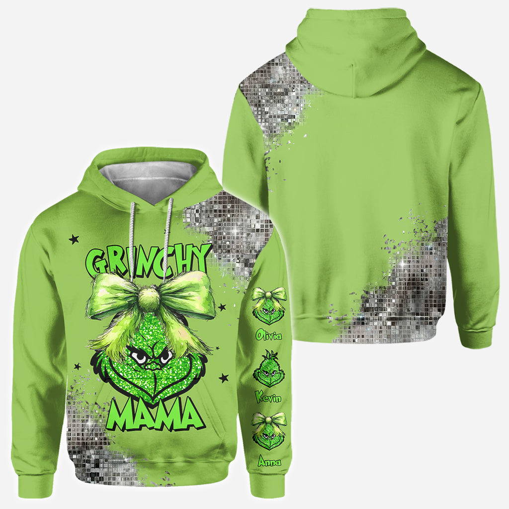 Personalized Grinch All Over Shirt Custom Christmas Gift for Mom