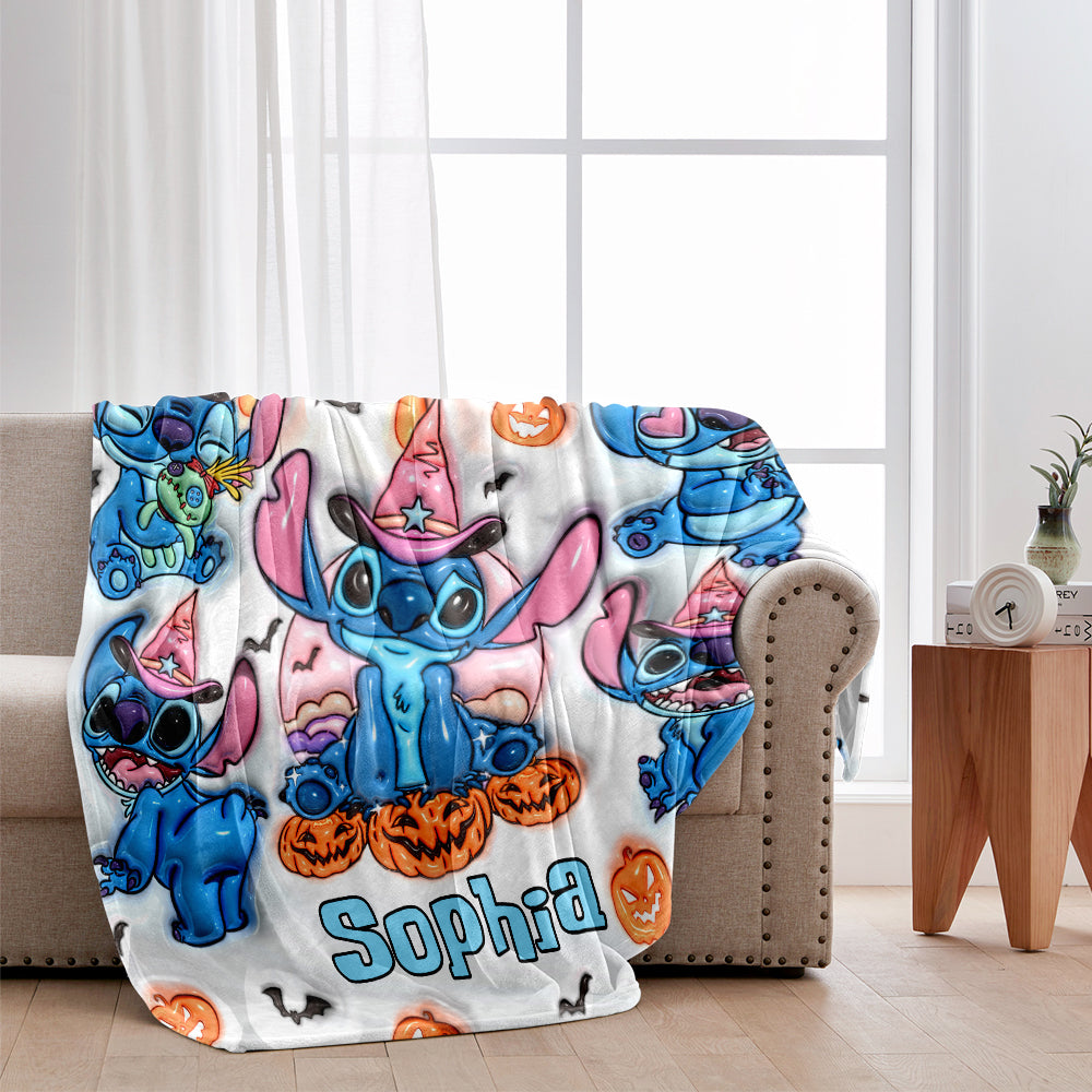 Personalized Spooky Ohana Blanket for Kids | Halloween Gift