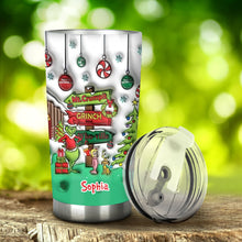 Load image into Gallery viewer, Personalized Grinch Christmas Tumbler Custom Name Gift

