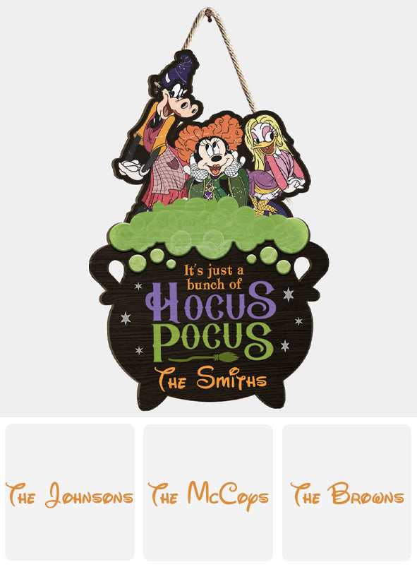 Personalized Hocus Pocus Wood Sign Custom Family Name Gift
