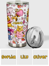 Load image into Gallery viewer, Personalized Winnie the Pooh Mouse Tumbler Custom Name Gift for Valentine's Day
