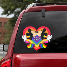 Load image into Gallery viewer, Personalized LGBT Love Mouse Couple Decal for Car &amp; Home
