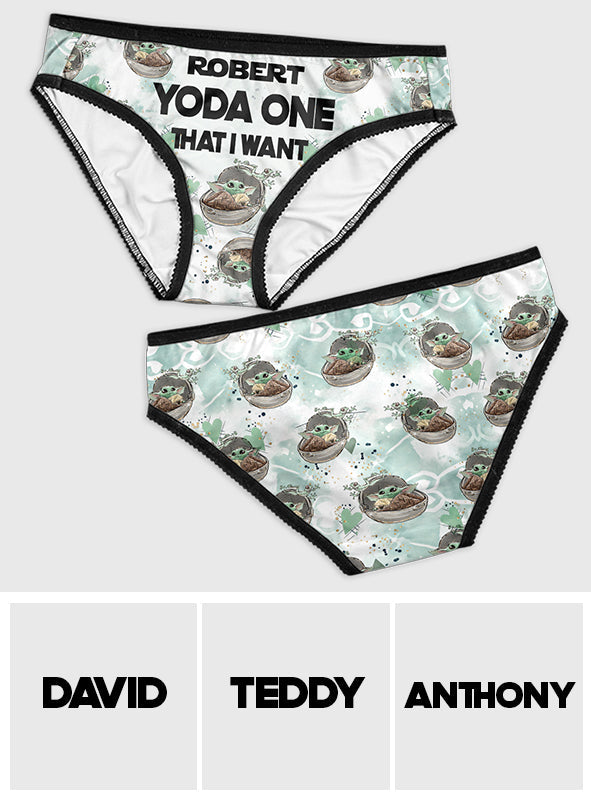 Personalized Yoda One That I Want Lace Briefs for Women