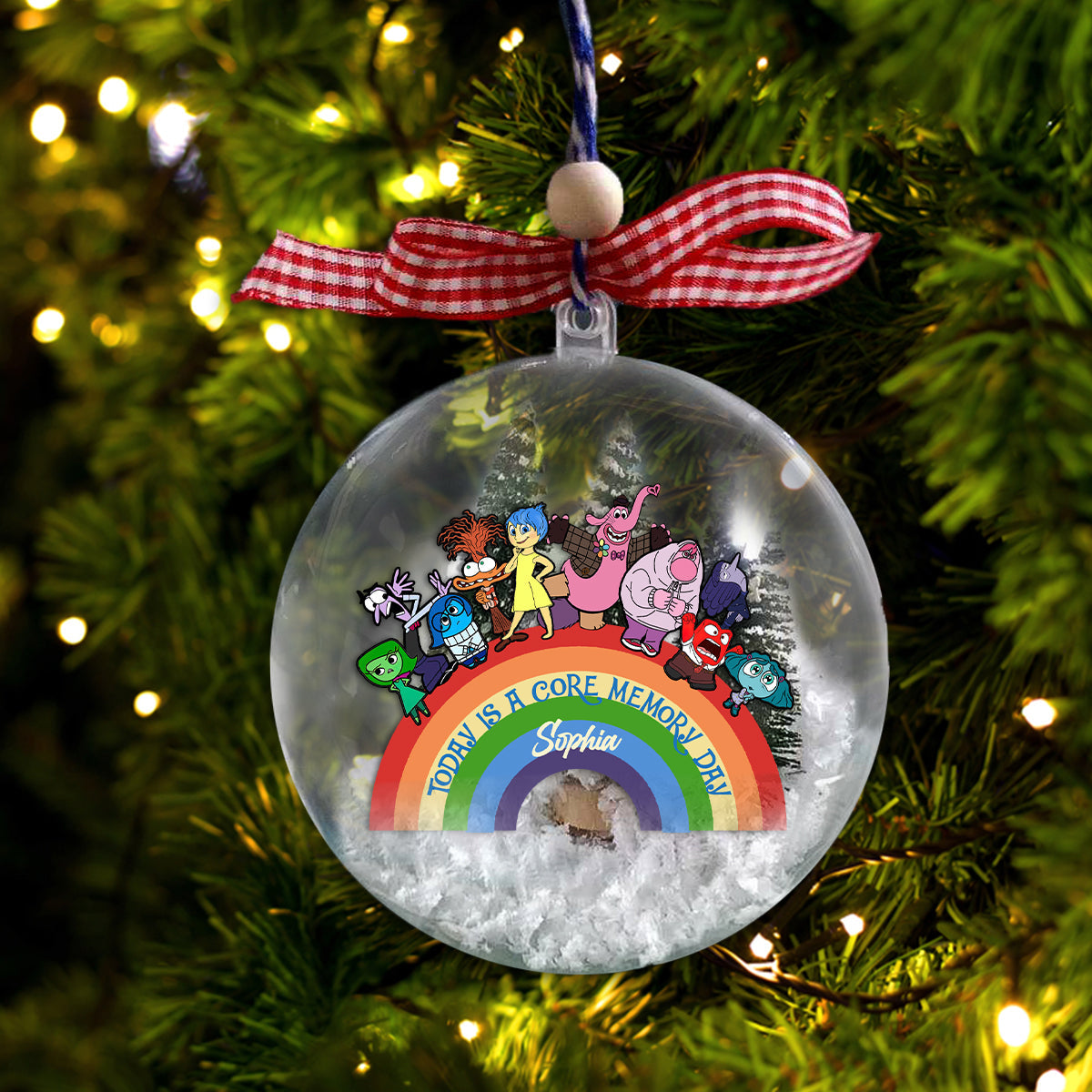 Personalized Snow Globe Ornament Custom Name Holiday Gift