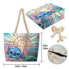 Load image into Gallery viewer, Personalized Canvas Beach Bag Custom Name with Rope Handles
