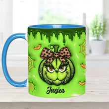 Load image into Gallery viewer, Personalized Grinch Accent Mug Custom Name Holiday Gift
