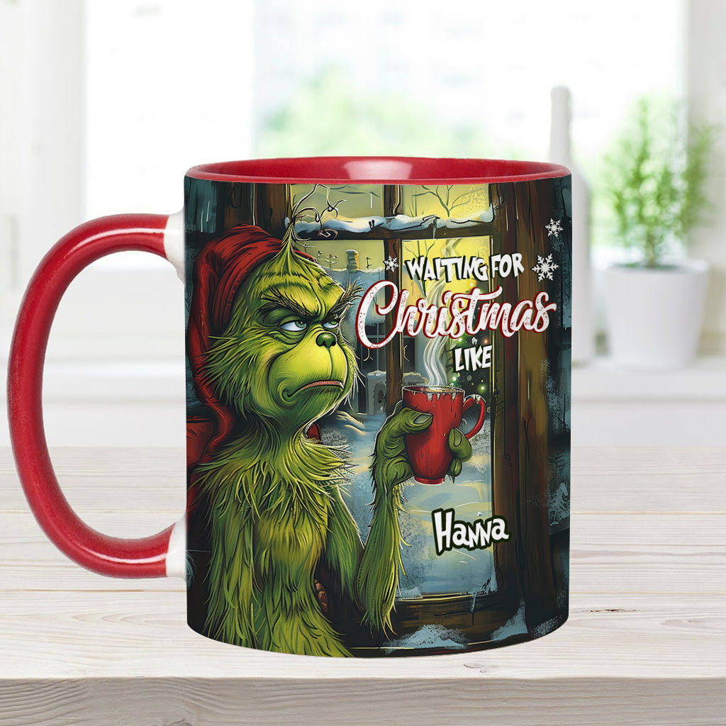 Personalized Grinch Accent Mug Custom Name Christmas Gift