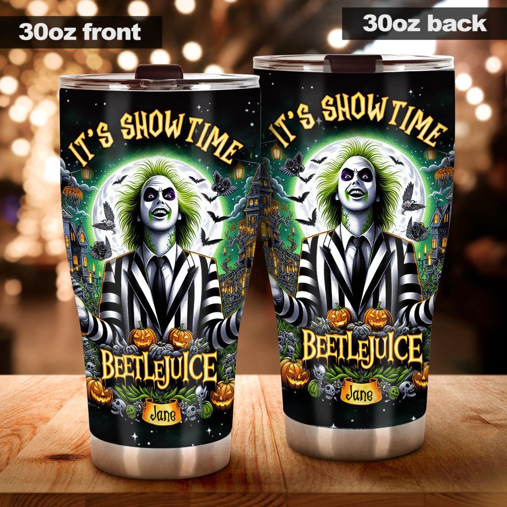 Personalized Halloween Tumbler Custom Name Gift for Beetlejuice Fan