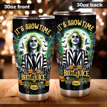 Load image into Gallery viewer, Personalized Halloween Tumbler Custom Name Gift for Beetlejuice Fan

