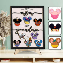 Load image into Gallery viewer, Personalized Grandma Mouse Ears 2 Layered Wood Sign Gift
