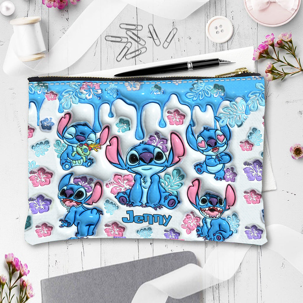 Personalized Ohana Pouch with Cute Stitch Design for Her