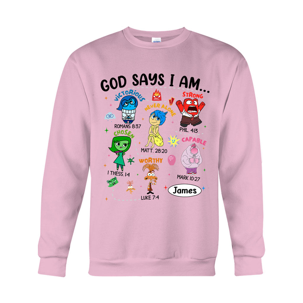 Personalized God Says I Am T-shirt & Hoodie for Kids