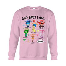 Load image into Gallery viewer, Personalized God Says I Am T-shirt &amp; Hoodie for Kids
