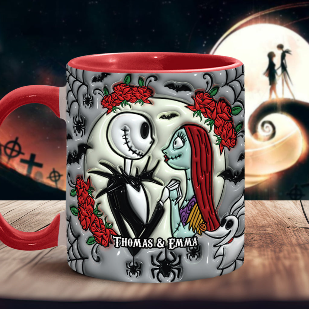 Personalized Nightmare Accent Mug for Couples | Custom Name Gift