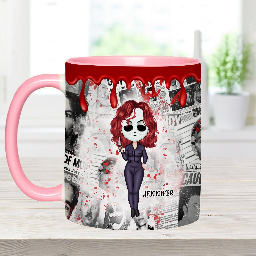 Personalized Accent Mug with Unique True Crime Design