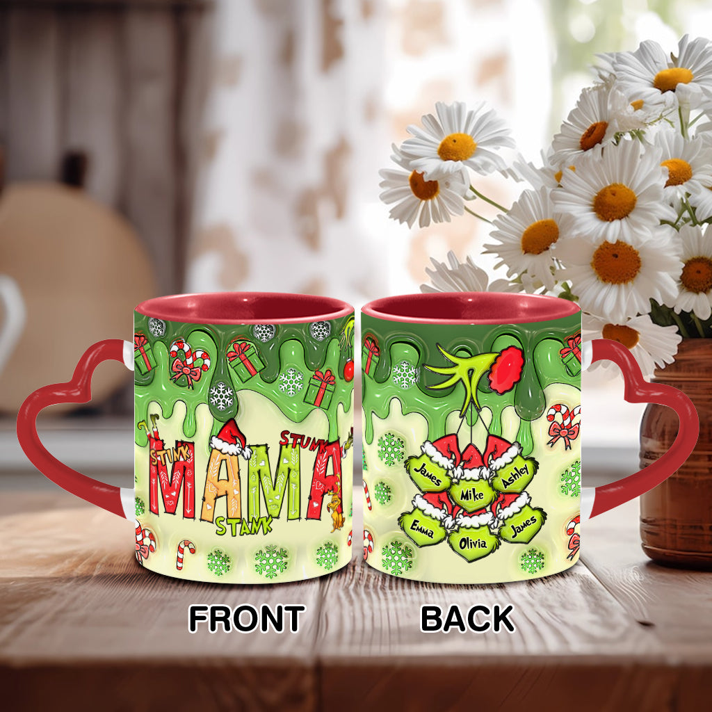 Personalized Heart Handle Mug Custom Name Gift for Mom
