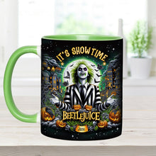 Load image into Gallery viewer, Personalized Beetlejuice Accent Mug Custom Name Gift for Halloween
