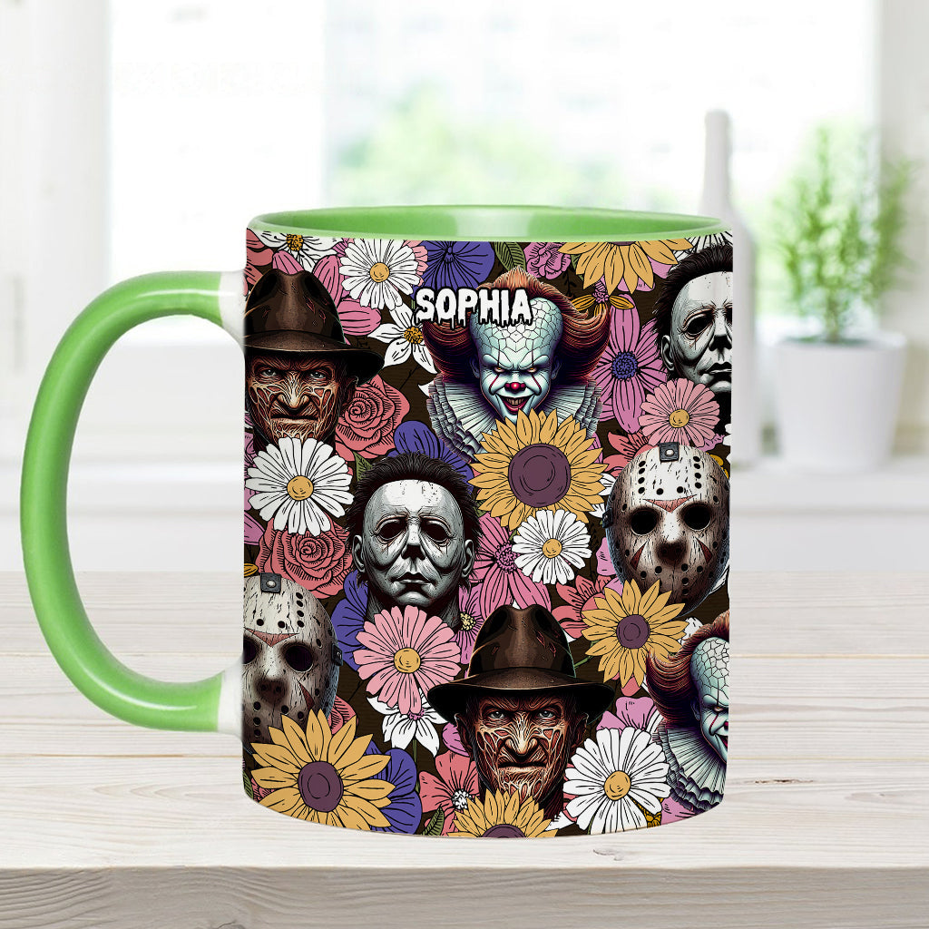 Personalized Horror Movie Accent Mug with Custom Name Gift