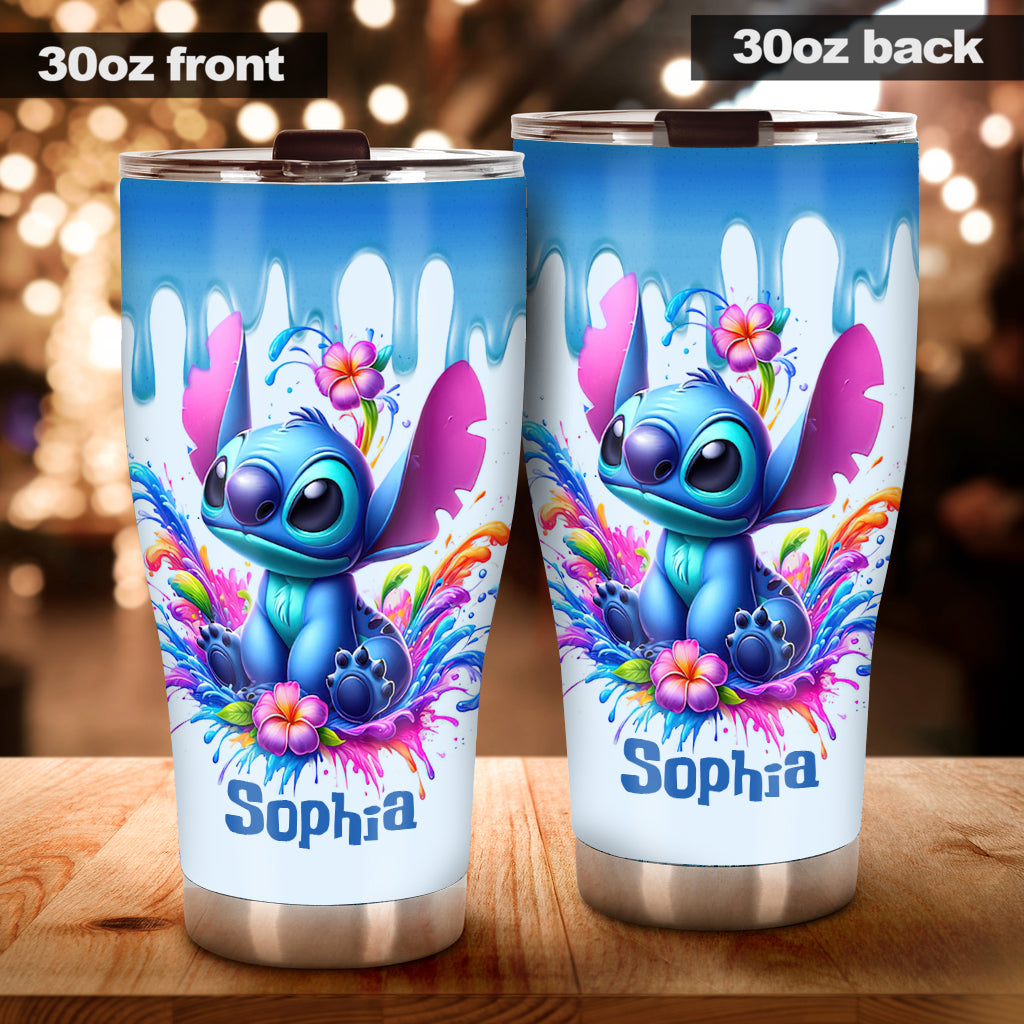 Personalized Blue Ohana Tumbler Custom Name Cool Summer Gift