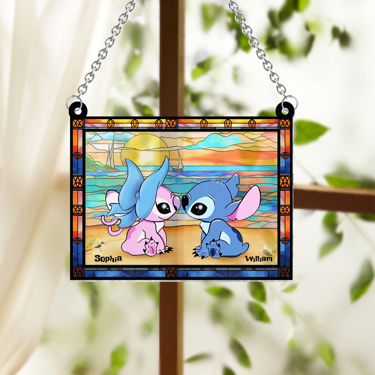 Personalized Ohana Window Hanging Suncatcher Ornament Gift