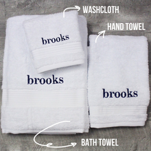 Load image into Gallery viewer, Personalized Family Towel Custom Name Monogram Gift
