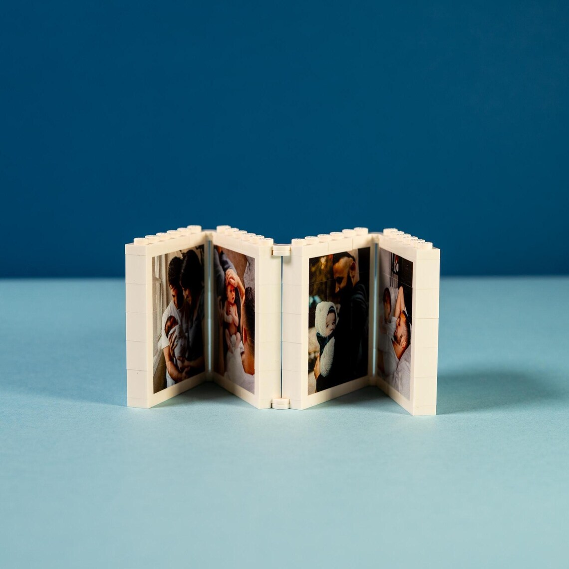 Custom Photo Fold-Out Brick Frame Gift for Dad Father's Day