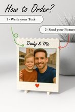 Load image into Gallery viewer, Custom Photo Building Blocks Gift for Dad Father's Day Keepsake
