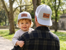 Load image into Gallery viewer, Personalized Father Son Matching Snapback Hats Gift for Dad
