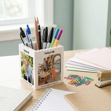 Load image into Gallery viewer, Custom Photo Brick Pencil Pot Personalized Gift for Dad
