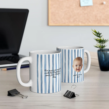 Load image into Gallery viewer, Custom Photo Baby Face Mug Personalized Gift for New Dad
