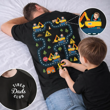 Load image into Gallery viewer, Personalized T-Shirt for Dads Club Custom Kid Photo Gift
