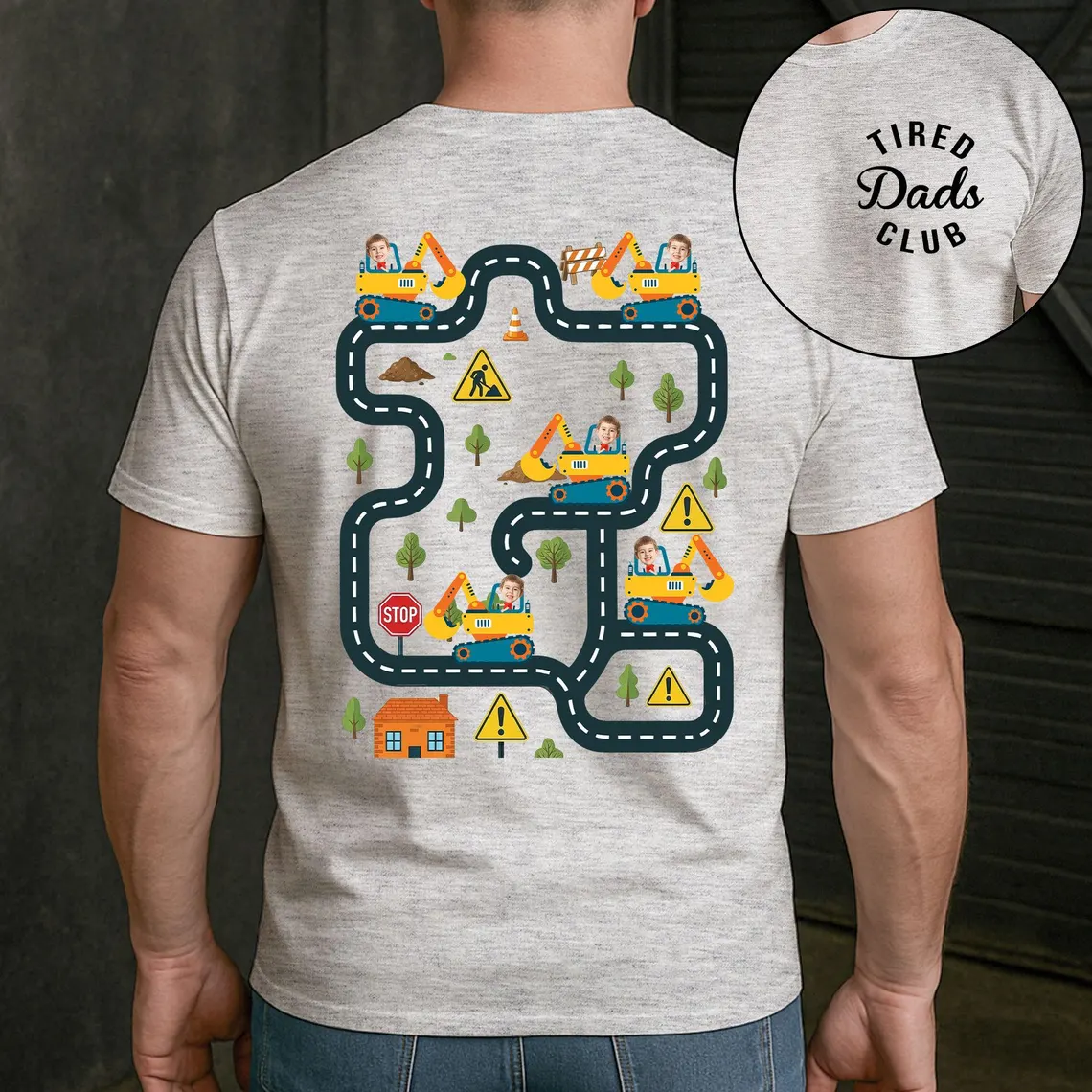 Personalized T-Shirt for Dads Club Custom Kid Photo Gift