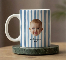 Load image into Gallery viewer, Custom Photo Baby Face Mug Personalized Gift for New Dad
