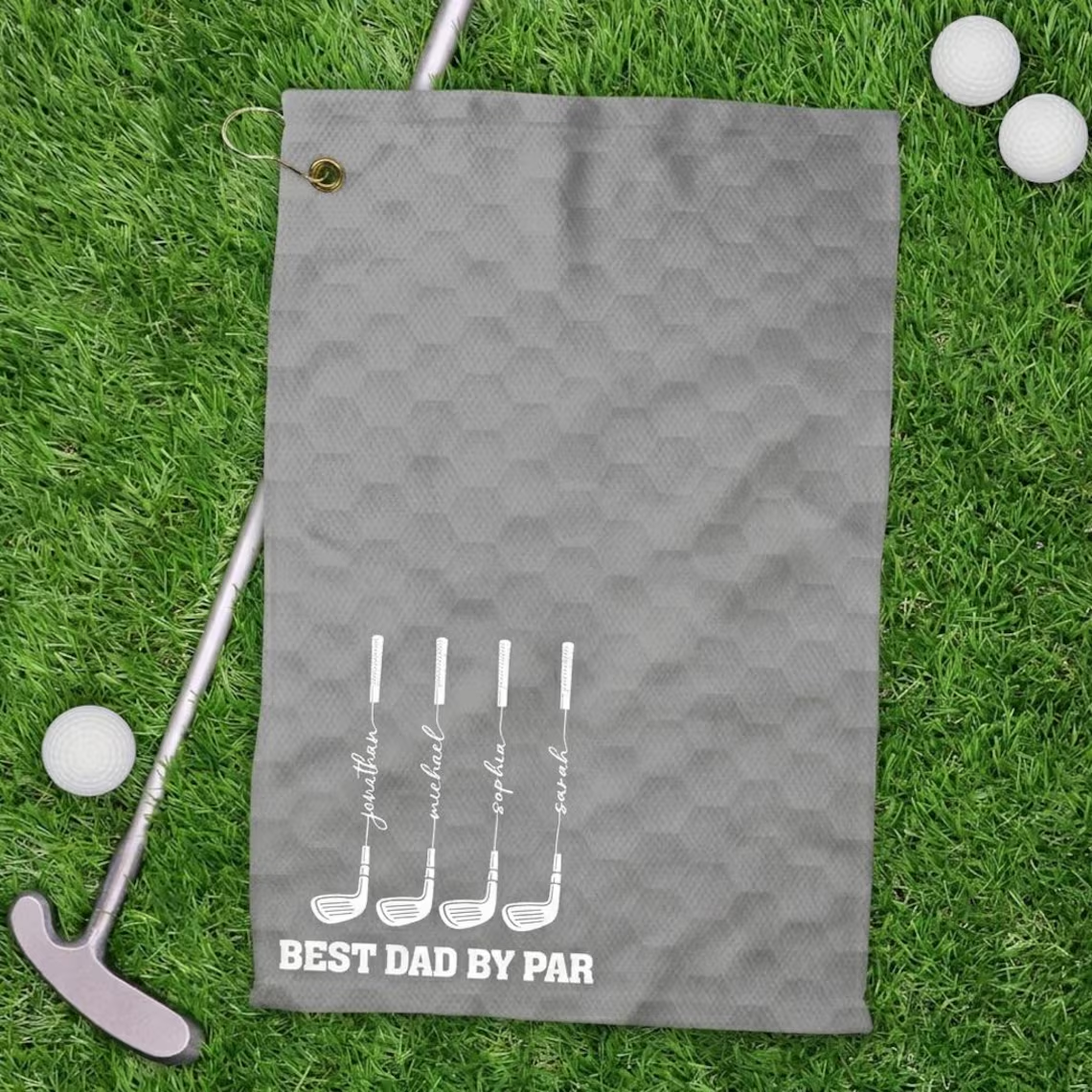 Personalized Golf Towel Custom Name Best Dad Gift for Golfers