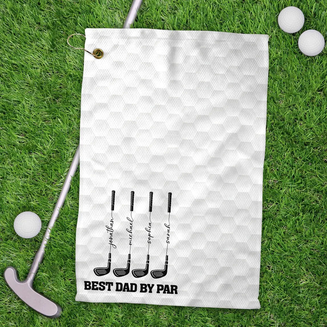 Personalized Golf Towel Custom Name Best Dad Gift for Golfers