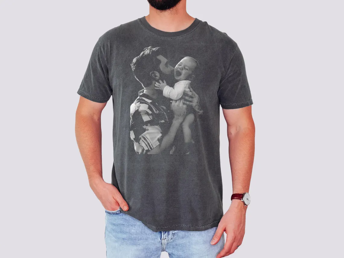 Personalized Photo Comfort Shirt Gift for Dad & Kid