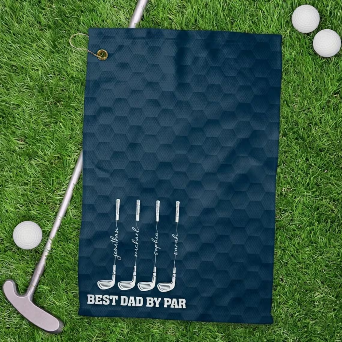 Personalized Golf Towel Custom Name Best Dad Gift for Golfers